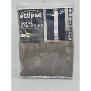 Eclipse Solid Thermapanel Room Darkening Single‎ Curtain Panel Mushroom 54"x84"